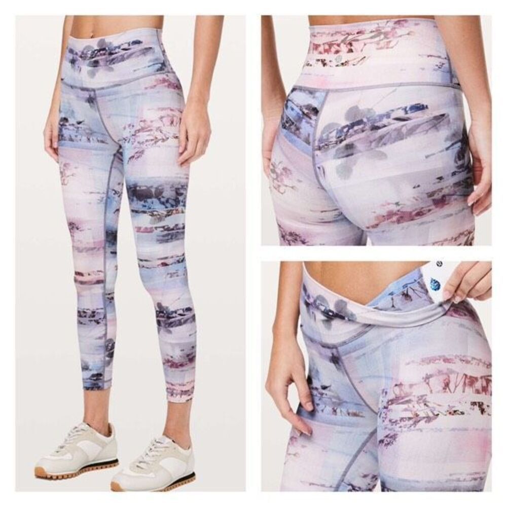 Lululemon Wunder Under High-Rise 7/8 Leggings Luxtreme Sunrise Silhouette Size 2